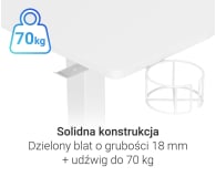 Silver Monkey Biurko elektryczne ED-140 white - 1162663 - zdjęcie 6
